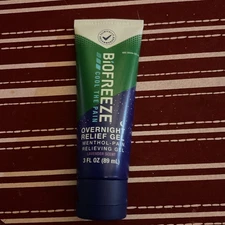 Biofreeze Overnight Relief Menthol Pain Relieving Gel Each 3 Oz. Exp. 4/27