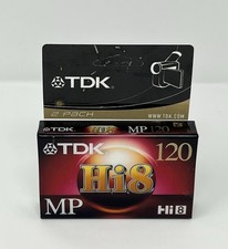 TDK Hi8 120 MP Video Cassette - Black P6-120H8MP Factory Sealed
