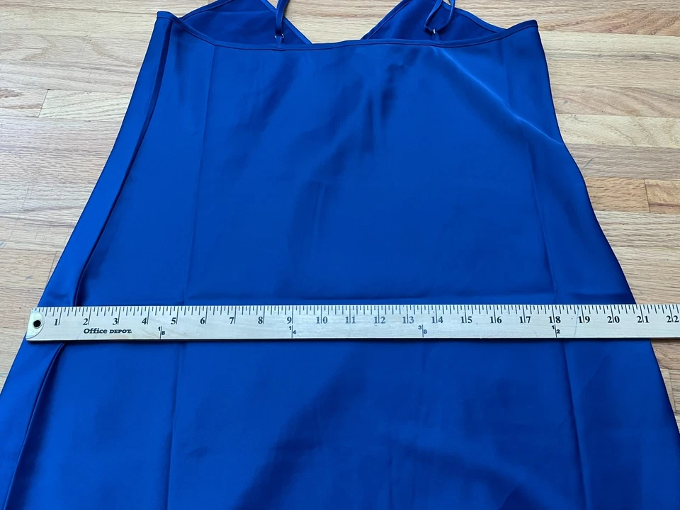 Vestido para mujer Banana Republic cambio midi azul S satinado elástico sin cordones clásico Y2K Foto 4 de 4