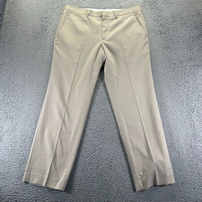 J.Ferrar Pant Mens 36x30 Beige Polyester Dress Formal Business Career Stretch