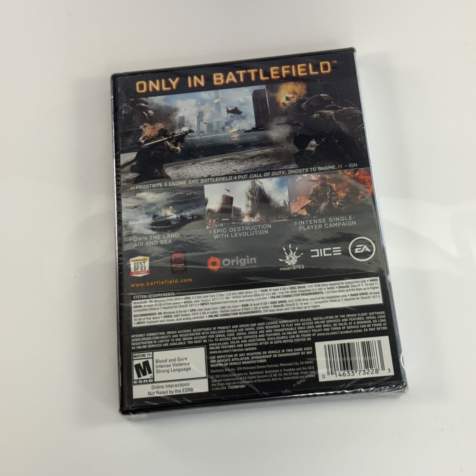 Battlefield 4 PC 2013 Video Game Brand New Factory Sealed 3 Disc Set EA Dice - Thumbnail 3