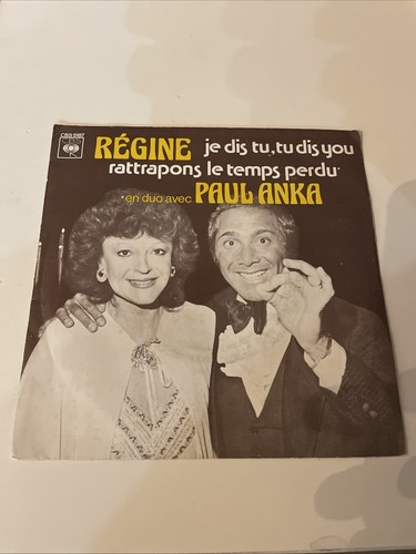 45 Tours Régine Paul Anka Je Dis Tu Tu Dis You CBS 5187