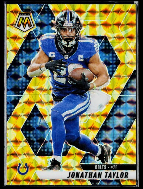 2025 Panini Mosaic #235 Jonathan Taylor Mosaic Reactive Yellow