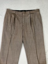 Vintage Polo Ralph Lauren Pants Mens 36x28 Wool Mohair Blend Pleated Trousers
