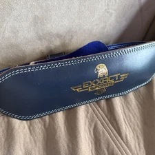 Exxact Sports Weight Lifting Belt Blue Size Medium Excellent Condition 4 In