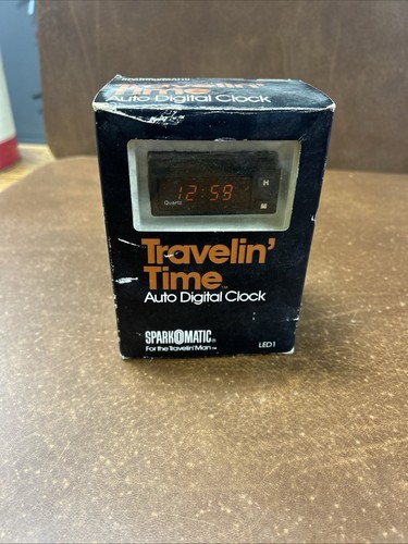 Sparkomatic Travelin’ Time LED Digital Clock Vintage 70s 80s Auto Accessory NOS - Picture 24 of 24