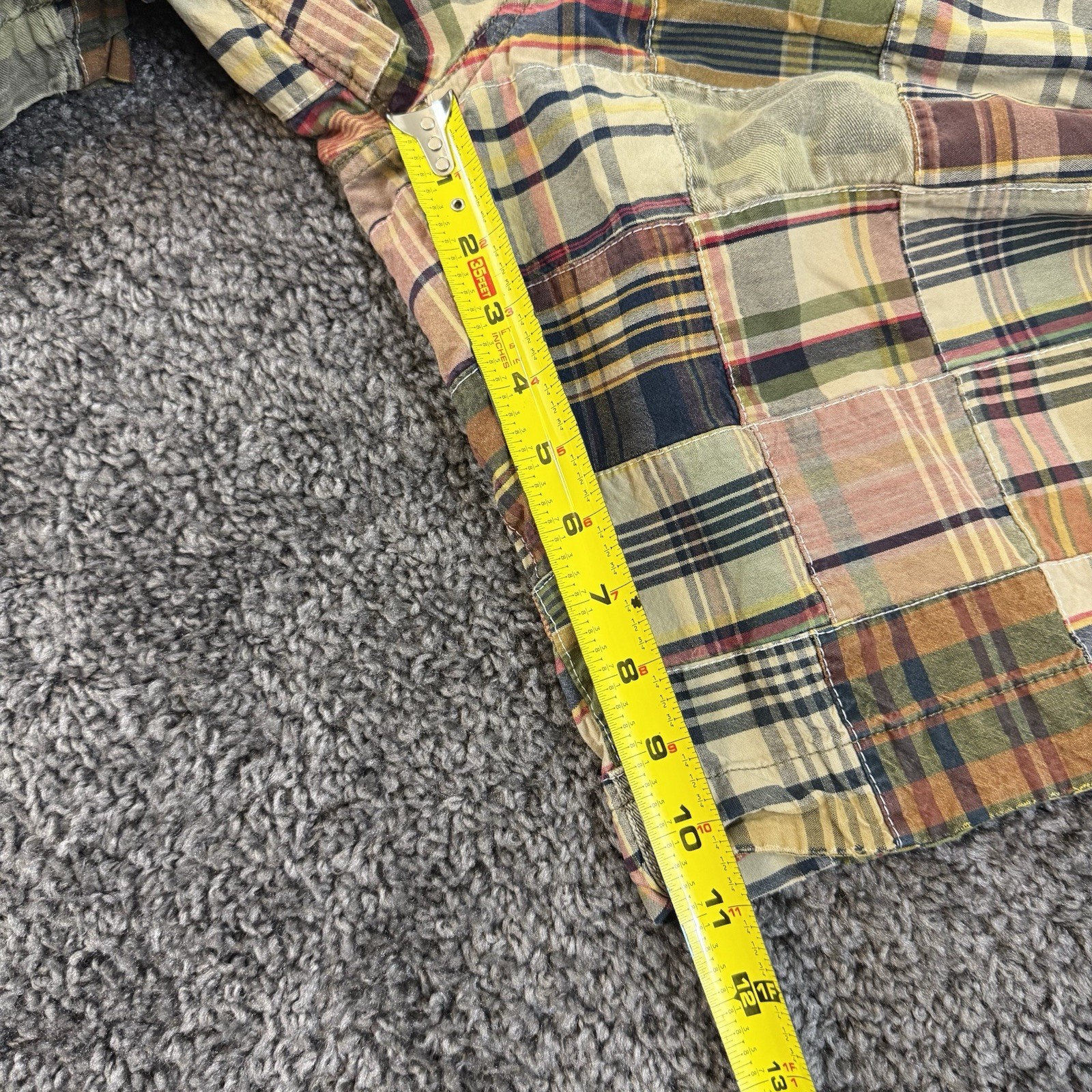 American Eagle Patchwork Shorts 33 Multicolor Pla… - image 10