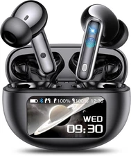 AI Translation Earbuds Real Time, Multifunctional Touch Screen Translator for...