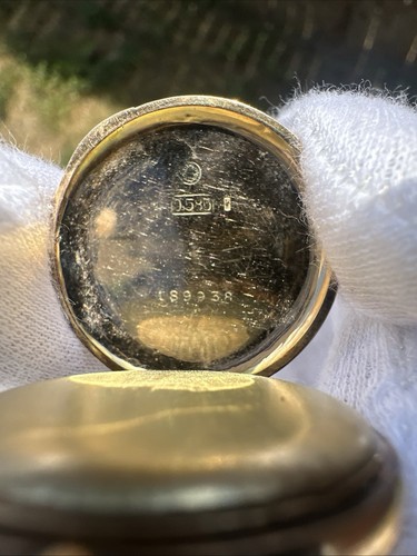 Antique (0.585)-14K Gold Ladies Pocket Watch Swiss Wreath Floral Case RUNS - Picture 9 of 10