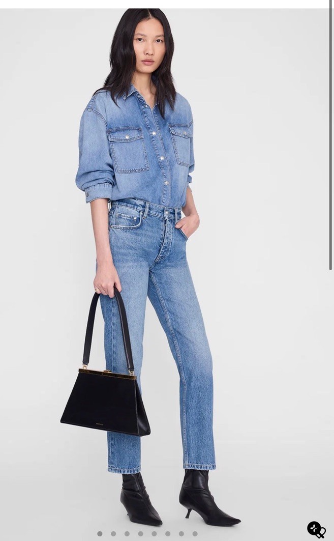 NWT Anine Bing Jane Jeans in Cascade Blue Jeans Size 26