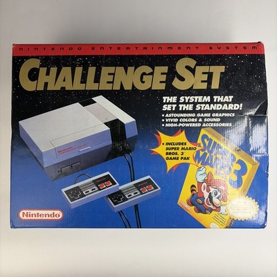 NES Nintendo Entertainment System Console Challenge Set CIB Box W Mario 3