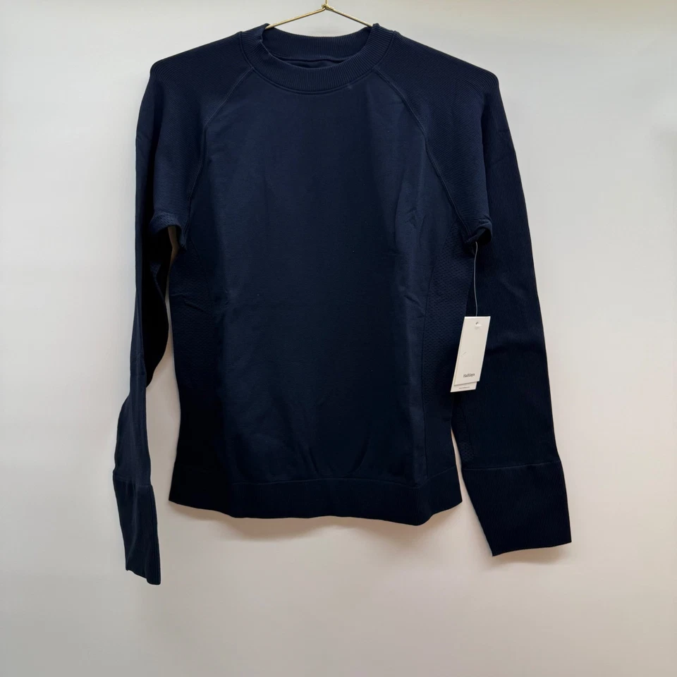 Halfdays 女式 XL 海军蓝 Elite Johnson 上衣长袖打底全新带标签 — 第 2/4 张图片