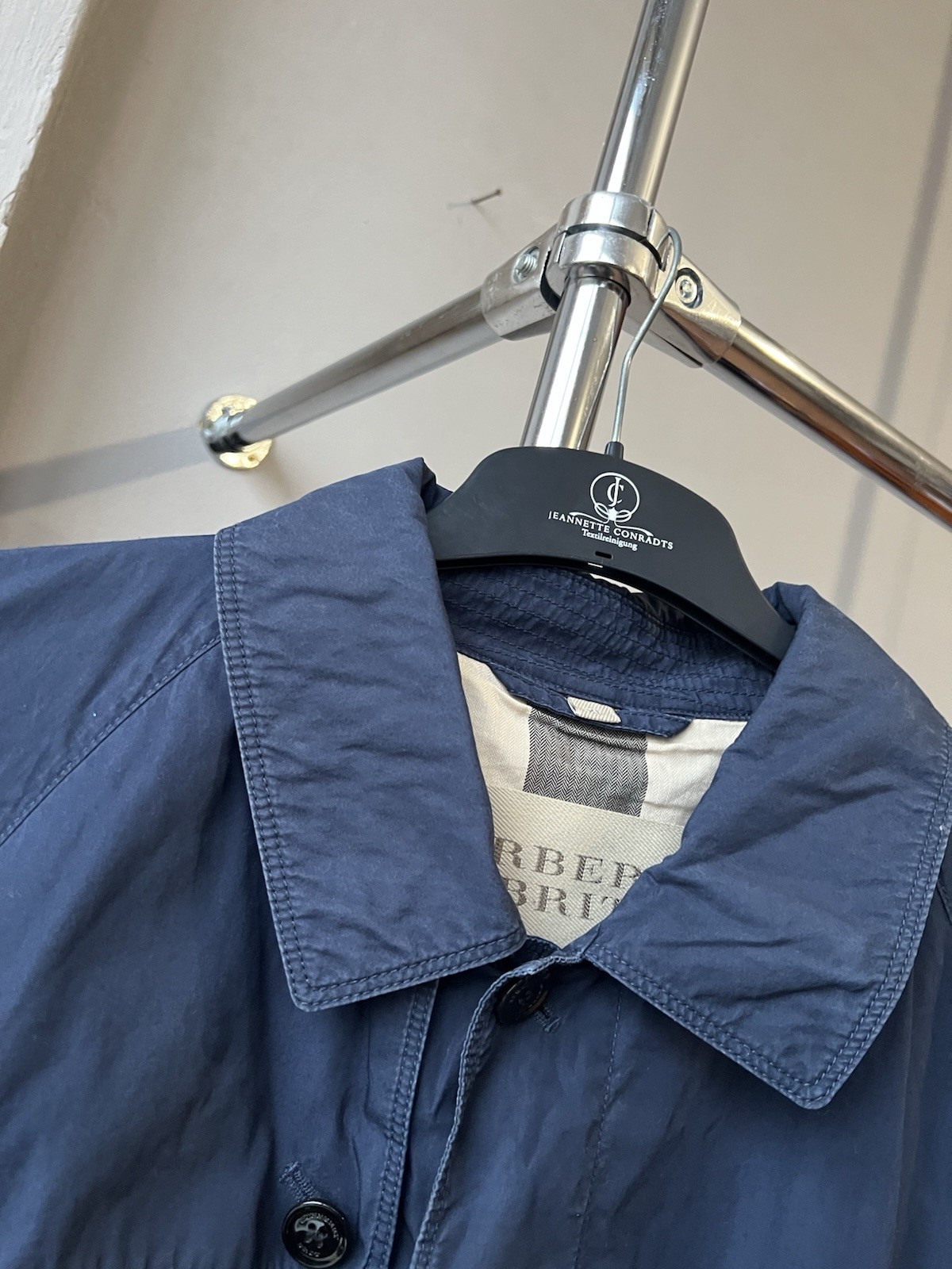 BURBERRY BRIT SOLID WOMEN NAVY BUTTON PATCH POCKE… - image 6