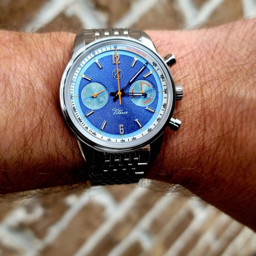Zelos Vitesse Gulf La Joux Perret L100 Bi-compax with column wheel