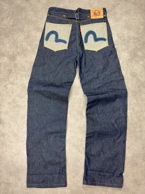 Evisu Vintage Jeans Größe 30 Raw Denim Baggy Fit Y2K Style