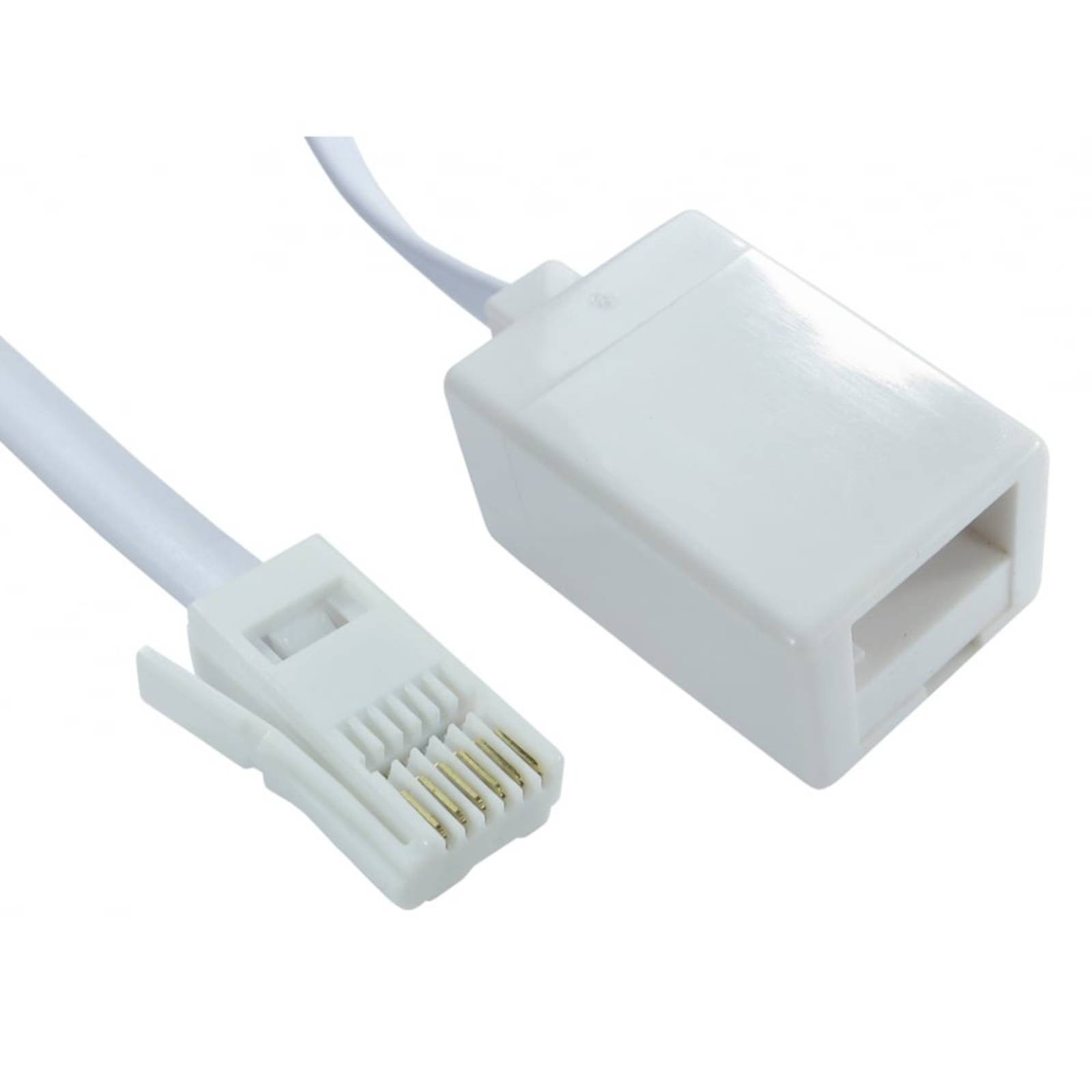 Telephone / Modem Extension Cable - BT Male to Female - 2 Metre