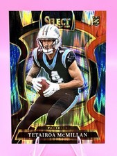 2025 Panini Select - Concourse Tetairoa McMillan #44 Black & Red Shock Prizm...
