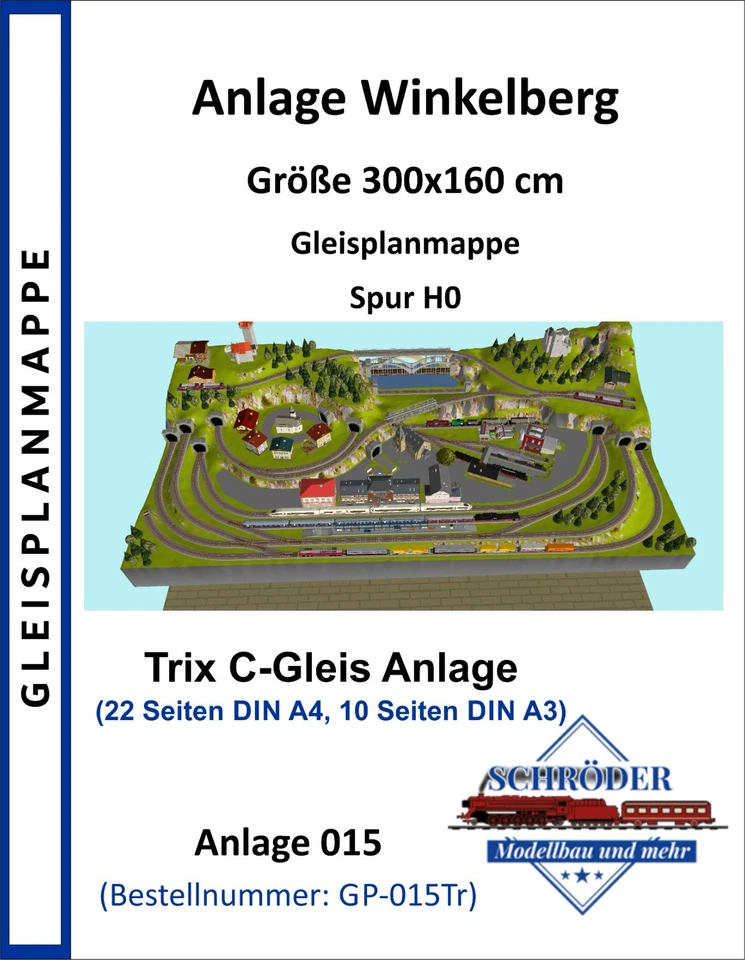 GP-015Tr Track Plan (32 Pages) H0 Trix C Track Track Plan Winkelberg 300x160cm - Image 2 of 4