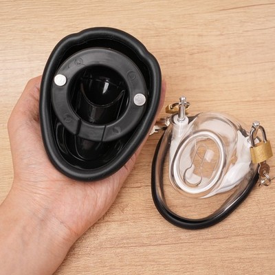 Bowl Chastity Cage Keuschheitskäfig mit 2 Schlössern Restraint Abschließbar DE 