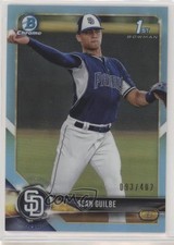 2018 Bowman Draft Chrome Sky Blue Refractor 93/402 Sean Guilbe #BDC-144 8k4