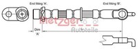 Metzger Bremsschlauch Vorne Links FüR Toyota