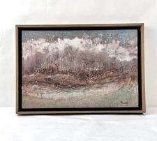 Frances Pratt “Cloudbank” Signed Mixed Media Painting–Bay Area California Artist
