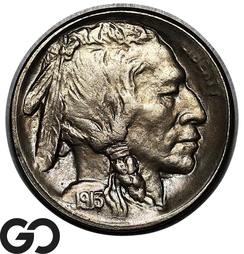 1913-S Buffalo Nickel, Type 2, Solid Gem BU++ Avidly Pursued Key Date!