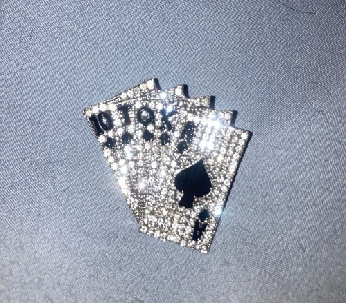 Playing Card Rhinestone Card Pendant