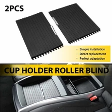 Console Cup Holder Roller Blind Cover Set Front Rear For BMW X5 X6 E70 E71 07-14