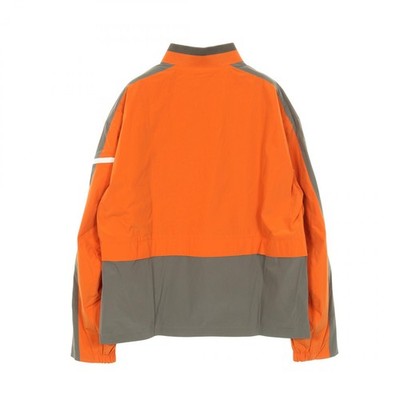 HERMES Nylon jacket Blouson zip-up #50 Nylon Orange Gray Used mens