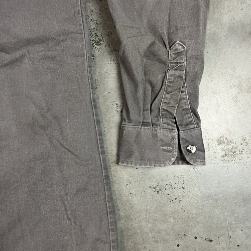 Wrangler FR Shirt Mens Large Tall Gray Flaws Riggs Workwear Preowned - Picture 5 of 22