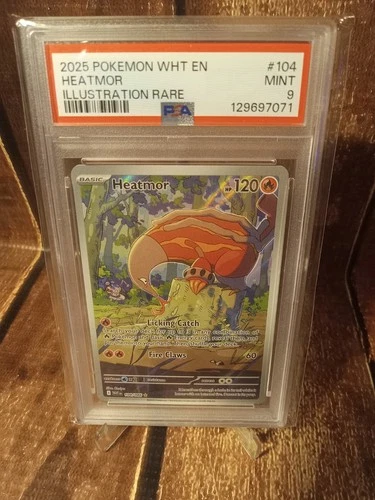 Heatmor Illustration Rare IR 2025 Pokemon White Flare #104 PSA 9