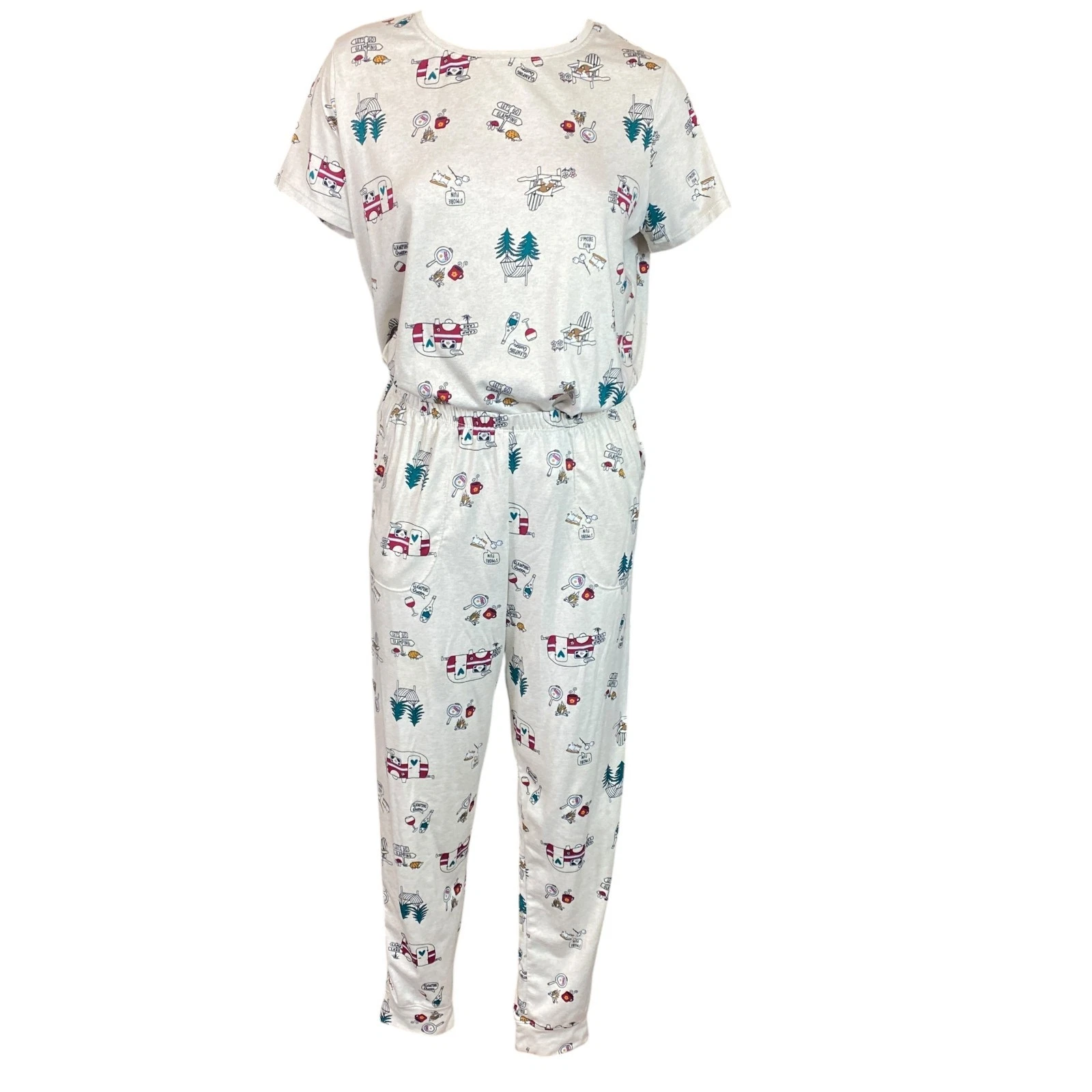 Novelty Print Glamping Camping Pajamas 2 Piece Sz M 8/10 #159S
Opens in a new window or tab
