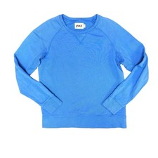 Pact Organic Cotton Long Sleeve Pullover Sweatshirt Fleece Blue Small S