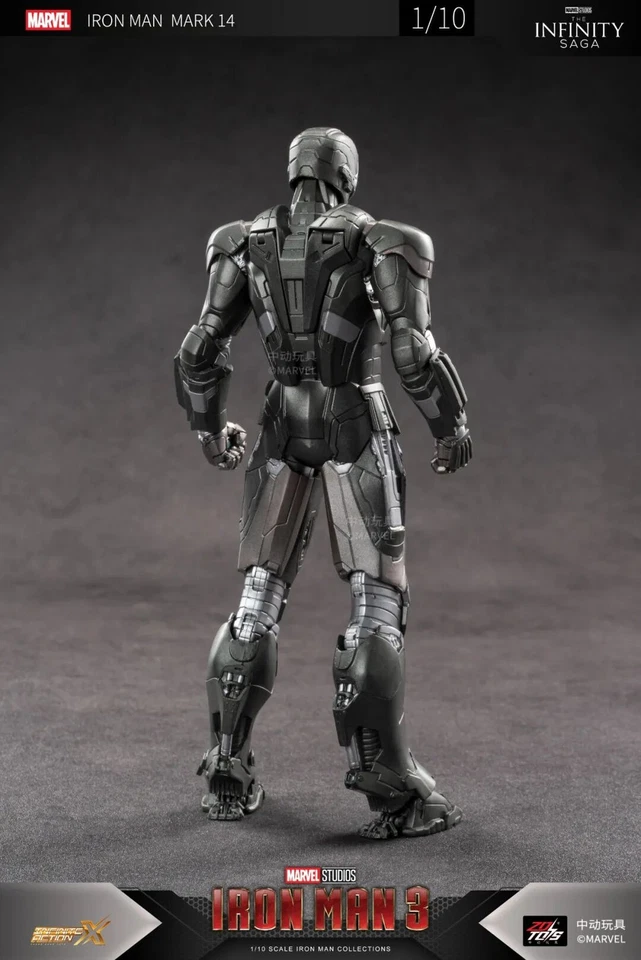ZD Toys Marvel Avengers 1/10 Iron Man MK14 Action Figure Set - Photo 3/4