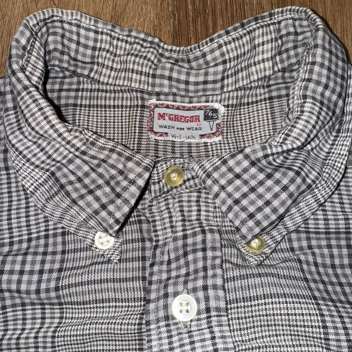 Vtg 50s 60s McGregor Shirt 765 Wash and Wear MCM Mod Tunic