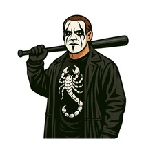 AEW Sting Wrestling Water Resistant Sticker WWE WWF WCW NXT