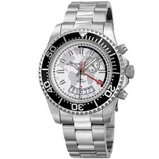 Reloj Akribos XXIV para hombre AK955SS multifunción esfera con impresión de mapa de acero inoxidable