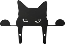 Metal Yard Art Decor - Black Cat Silhouette Statue, Outdoor Garden Ornaments, Ca