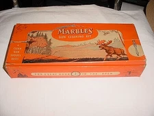 VINTAGE 1954 MARBLE'S #840 GUN CLEANING KIT CARDBOARD BOX