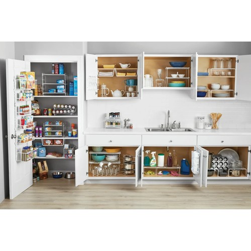 Mainstays Adult Metal Kitchen Pantry Organization Wire Stacking Single Shelf, 22 - 第 3/8 張圖片