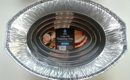6x VASSOIO CATERING EXTRA LARGE OVALE PROFONDO MONOUSO FOGLIO ALLUMINIO - Foto 2 di 2