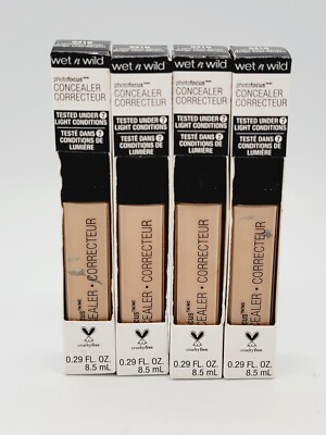 wet n wild Photo Focus Concealer, Light/Med Beige 0.29 fl oz QTY:4