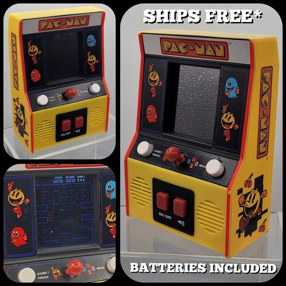 Lot Pac-Man : Verres + Jeux D'Arcade + Figurines - Neuf - Marque Lansay