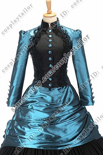 Marie Antoinette Gothic Lolita Steampunk Layered Evening Dress - Picture 31 of 87