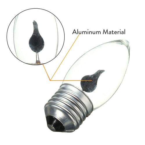 5x LED Bulb Candle Light Flame Effect Lamp E14 E27 3W 220V Home Decor Lighting - Picture 7 of 23