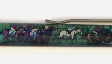 Kentucky Blue Grass Floaty Pen Moving Race Horses on Track Floating Vintage