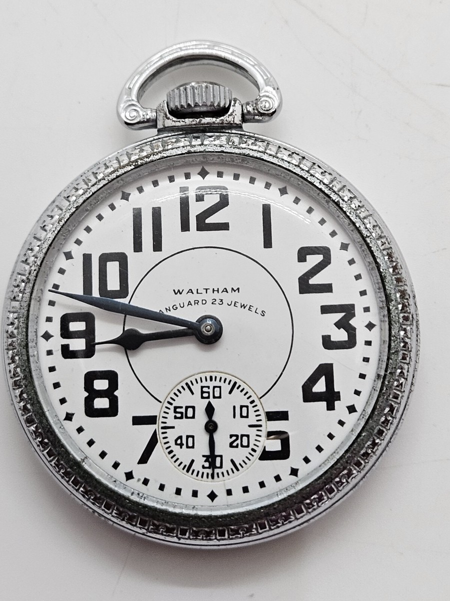 Waltham Vanguard Waltham 17 Jewel Railroad Pocket Watch Railroad