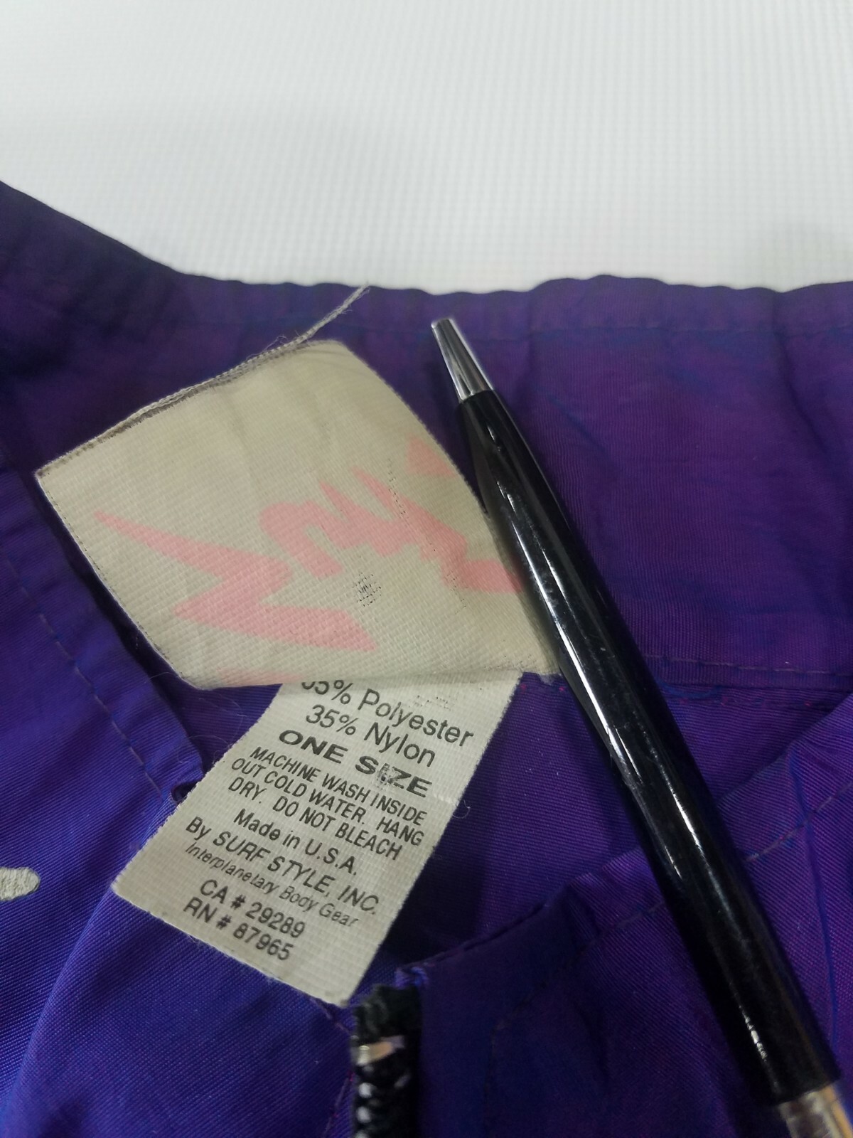 SURF STYLE Pullover Windbreaker Jacket Iridescent… - image 2