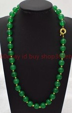Beautiful Pretty Natural 6/8/10mm Green Jade Round Gemstone Beaded Necklace 18in